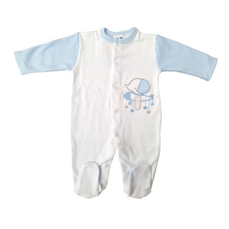 BABY SUMMER COTTON PAJAMAS WITH LONG SLEEVES