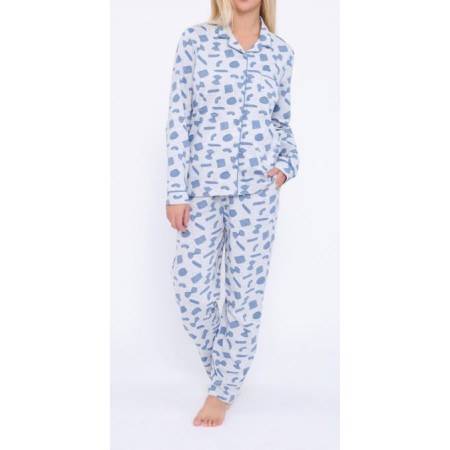 PYJAMA D'HIVER FEMME AVEC BOUTONS COTON MUYDEMI