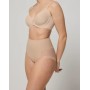 Culotte haute réductrice tissu tulle compression moyenne nude