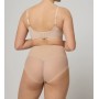 High-rise, medium compression tulle briefs in nude