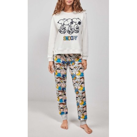 PYJAMA HIVER INTERLOCK POUR FEMME SNOOPY GISELA