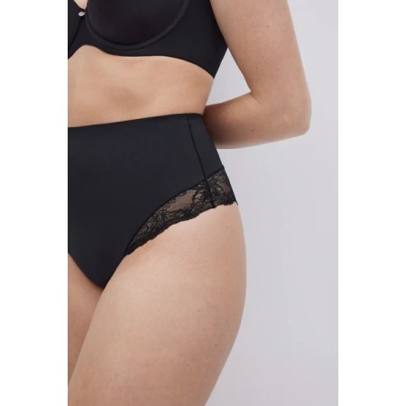 String réducteur en dentelle demi-compression nude