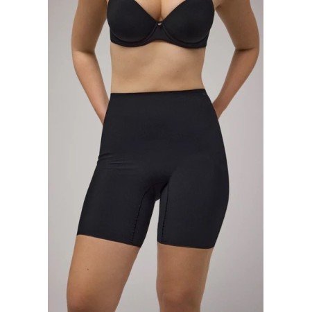 Black laser-cut high-compression waist trainer
