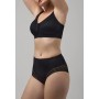 Culotte haute contrôle avec détails en dentelle noire