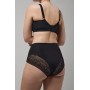 High-rise control briefs with black lace details