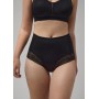 High-rise control briefs with black lace details