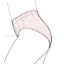 Culotte haute contrôle avec détails en dentelle noire