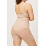 High-waisted belly-reducing belt in tulle fabric with medium compression in black