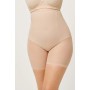 High-waisted belly-reducing belt in tulle fabric with medium compression in black