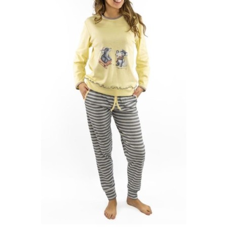 PYJAMA D'HIVER INTERLOCK SONIA POUR FEMME