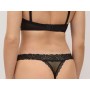 Black Plumeti Thong