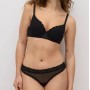 Black Plumeti Thong