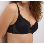 Soutien-gorge rembourré à armatures en dentelle noire