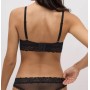 Soutien-gorge rembourré sans armatures en dentelle rose