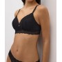 Soutien-gorge rembourré sans armatures en dentelle rose