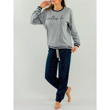 PYJAMA D'HIVER INTERLOCK SONIA POUR FEMME
