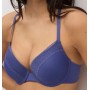 Pink push-up bra with lace detail