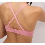 Soutien-gorge push-up rose détail dentelle