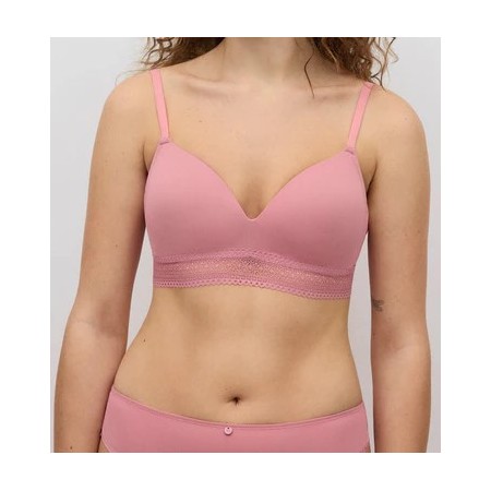 Soutien-gorge rembourré sans armatures détail dentelle