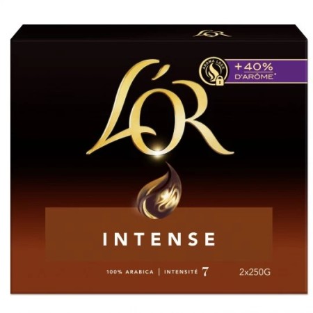 100% Intense Arabica Ground Coffee 2 x 250g - L'OR