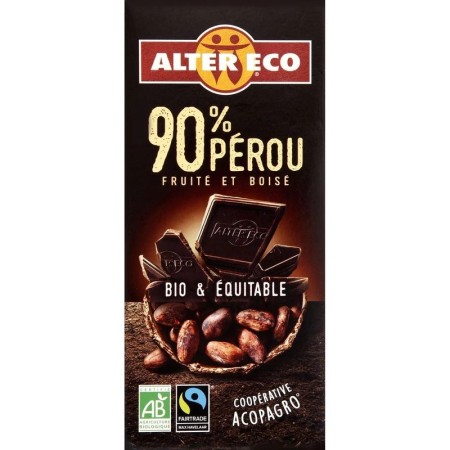 Chocolat Noir 90% Pérou 100g - Alter Eco