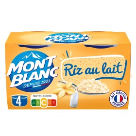 Rice Pudding Desserts 4x125g - Mont Blanc Rice Pudding Desserts 4x125g - Mont Blanc