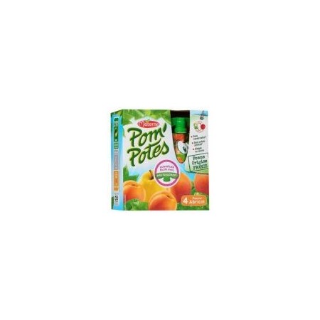 Compotes Fruits De Nos Régions Pomme Abricot De Rhône-alpes Sans Sucres Ajoutés 4x90g - Pom'potes