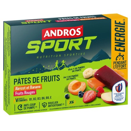 Sport Fruit Pastes Apricot Banana Red Berries X6 - Andros