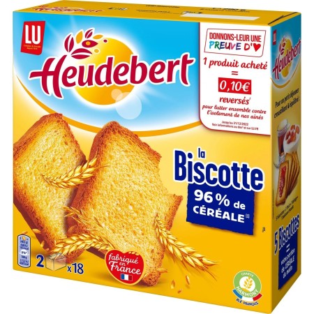 96% Grain Rusks, La Biscotte Heudebert 290g - Lu