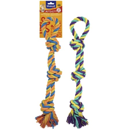Corde Multicolore à Mâcher Avec Nœuds Pour Chien 60 Cm - Vitakraft
