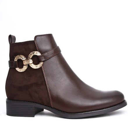 Large sizes-Mix material ankle boots For fall and winter