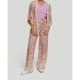 Flowing pants and Kimono with soft finishes. Soft finish fabric. Printed design.