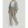 Flowing pants and Kimono with soft finishes. Soft finish fabric. Printed design.