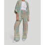 Flowing pants and Kimono with soft finishes. Soft finish fabric. Printed design.