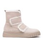 Faux suede velcro boot with fur