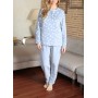 PYJAMA D'HIVER FEMME BLANC CORALINA HERNADEZ