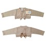 SHORT SUMMER BABY JACKET WITH KNITTED BOW