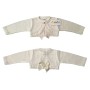 SHORT SUMMER BABY JACKET WITH KNITTED BOW