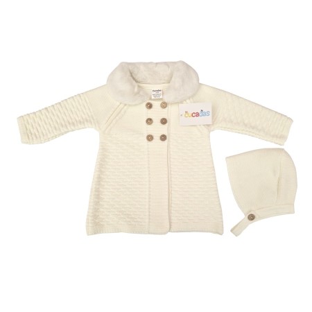 BABY KNITTED COAT WITH COLLAR