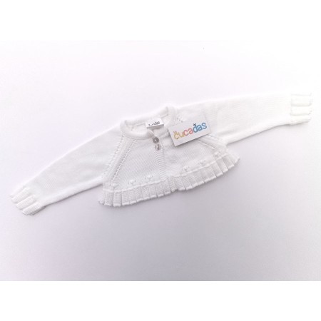 SHORT KNITTED JACKET FOR BABY