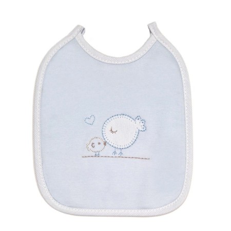 BABY BIB WITH EMBROIDERED BIRDS 18×20 CM MY CUTE ONES
